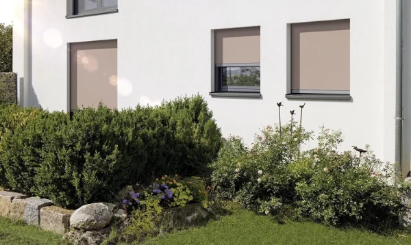 Moderne braune Fenster-Markisen für Friedrichshafen